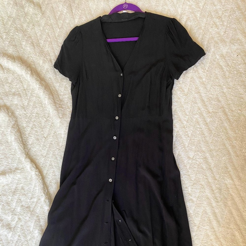 Gap Button-Down Dress - Plain Black